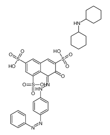 Picture of (8Z)-7-Oxo-8-({4-[(E)-phenyldiazenyl]phenyl}hydrazono)-7,8-dihydr o-1,3,6-naphthalenetrisulfonic acid - N-cyclohexylcyclohexanamine (1:1)