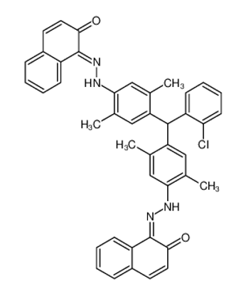 Изображение (1Z)-1-[[4-[(2-chlorophenyl)-[2,5-dimethyl-4-[(2E)-2-(2-oxonaphthalen-1-ylidene)hydrazinyl]phenyl]methyl]-2,5-dimethylphenyl]hydrazinylidene]naphthalen-2-one