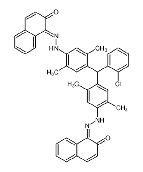 Picture of (1Z)-1-[[4-[(2-chlorophenyl)-[2,5-dimethyl-4-[(2E)-2-(2-oxonaphthalen-1-ylidene)hydrazinyl]phenyl]methyl]-2,5-dimethylphenyl]hydrazinylidene]naphthalen-2-one