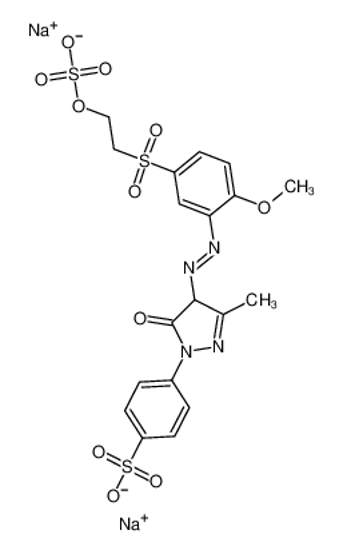 Picture of disodium,4-[4-[[2-methoxy-5-(2-sulfonatooxyethylsulfonyl)phenyl]diazenyl]-3-methyl-5-oxo-4H-pyrazol-1-yl]benzenesulfonate