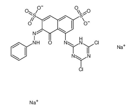 Picture of Disodium (3Z)-5-[(4,6-dichloro-1,3,5-triazin-2-yl)amino]-4-oxo-3- (phenylhydrazono)-3,4-dihydro-2,7-naphthalenedisulfonate