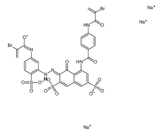 Picture of Trisodium (3Z)-5-({4-[(2-bromoacryloyl)amino]benzoyl}amino)-3-({5 -[(2-bromoacryloyl)amino]-2-sulfonatophenyl}hydrazono)-4-oxo-3,4- dihydro-2,7-naphthalenedisulfonate