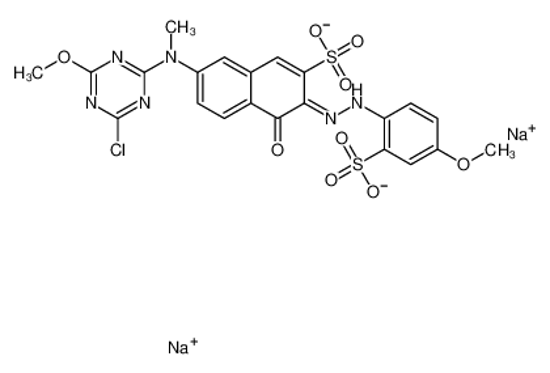 Изображение disodium,(3E)-7-[(4-chloro-6-methoxy-1,3,5-triazin-2-yl)-methylamino]-3-[(4-methoxy-2-sulfonatophenyl)hydrazinylidene]-4-oxonaphthalene-2-sulfonate