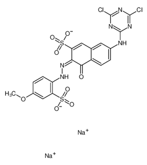 Imagem de disodium,(3E)-7-[(4,6-dichloro-1,3,5-triazin-2-yl)amino]-3-[(4-methoxy-2-sulfonatophenyl)hydrazinylidene]-4-oxonaphthalene-2-sulfonate