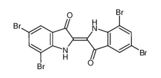 Picture of (2Z)-5,7-dibromo-2-(5,7-dibromo-3-oxo-1H-indol-2-ylidene)-1H-indol-3-one