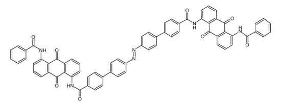 Picture of 4',4'''-Azobis(N-(5-(benzoylamino)-9,10-dihydro-9,10-dioxo-1-anthryl)(1,1'-biphenyl)-4-carboxamide)
