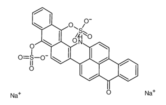 Picture of disodium 5-oxo-5,16-dihydroanthra[2,1,9-mna]naphtho[2,3-h]acridine-10,15-diyl disulfate