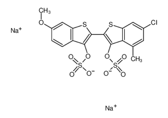 Picture of disodium,[6-chloro-2-(6-methoxy-3-sulfonatooxy-1-benzothiophen-2-yl)-4-methyl-1-benzothiophen-3-yl] sulfate