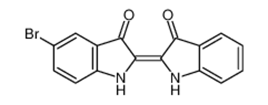 Picture of (2Z)-5-bromo-2-(3-oxo-1H-indol-2-ylidene)-1H-indol-3-one