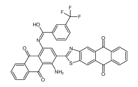Picture of N-[4-amino-3-(5,10-dioxonaphtho[2,3-f][1,3]benzothiazol-2-yl)-9,10-dioxoanthracen-1-yl]-3-(trifluoromethyl)benzamide