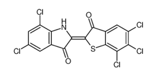 Picture of (2E)-5,7-dichloro-2-(5,6,7-trichloro-3-oxo-1-benzothiophen-2-ylidene)-1H-indol-3-one