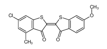Picture of (2Z)-6-chloro-2-(6-methoxy-3-oxo-1-benzothiophen-2-ylidene)-4-methyl-1-benzothiophen-3-one