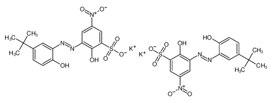 Picture of dipotassium 3-[[5-(tert-butyl)-2-hydroxyphenyl]azo]-2-hydroxy-5-nitrobenzenesulphonate