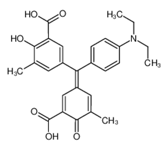 Picture of 5-[(Z)-(3-carboxy-5-methyl-4-oxocyclohexa-2,5-dien-1-ylidene)-[4-(diethylamino)phenyl]methyl]-2-hydroxy-3-methylbenzoic acid