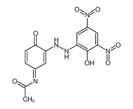 Picture of N-[3-[2-(2-hydroxy-3,5-dinitrophenyl)hydrazinyl]-4-oxocyclohexa-2,5-dien-1-ylidene]acetamide