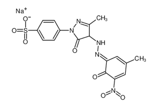 Изображение sodium,4-[3-methyl-4-[(2E)-2-(3-methyl-5-nitro-6-oxocyclohexa-2,4-dien-1-ylidene)hydrazinyl]-5-oxo-4H-pyrazol-1-yl]benzenesulfonate