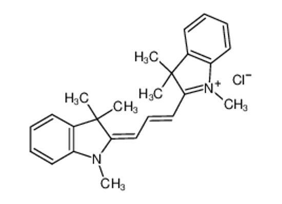 Picture of (2Z)-1,3,3-trimethyl-2-[(E)-3-(1,3,3-trimethylindol-1-ium-2-yl)prop-2-enylidene]indole,chloride