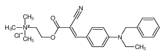 Picture of 2-[(E)-3-[4-[benzyl(ethyl)amino]phenyl]-2-cyanoprop-2-enoyl]oxyethyl-trimethylazanium,chloride