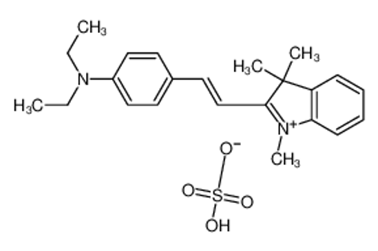 Picture of 2-[2-[4-(diethylamino)phenyl]vinyl]-1,3,3-trimethyl-3H-indolium hydrogen sulphate