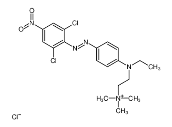 Picture of 2-[4-[(2,6-dichloro-4-nitrophenyl)diazenyl]-N-ethylanilino]ethyl-trimethylazanium,chloride