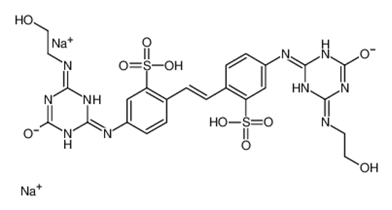 Picture of disodium,5-[[6-(2-hydroxyethylamino)-4-oxo-1H-1,3,5-triazin-2-yl]amino]-2-[2-[4-[[6-(2-hydroxyethylamino)-4-oxo-1H-1,3,5-triazin-2-yl]amino]-2-sulfonatophenyl]ethenyl]benzenesulfonate