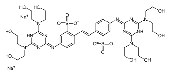 Picture of disodium,5-[[4,6-bis[bis(2-hydroxyethyl)amino]-1,3,5-triazin-2-yl]amino]-2-[2-[4-[[4,6-bis[bis(2-hydroxyethyl)amino]-1,3,5-triazin-2-yl]amino]-2-sulfonatophenyl]ethenyl]benzenesulfonate