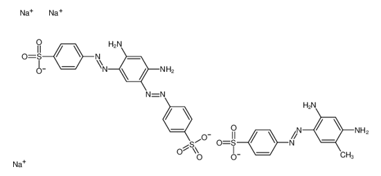Picture of trisodium,4-[(2,4-diamino-5-methylphenyl)diazenyl]benzenesulfonate,4-[[2,4-diamino-5-[(4-sulfonatophenyl)diazenyl]phenyl]diazenyl]benzenesulfonate