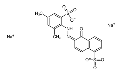 Picture of disodium,(6Z)-6-[(2,4-dimethyl-6-sulfonatophenyl)hydrazinylidene]-5-oxonaphthalene-1-sulfonate