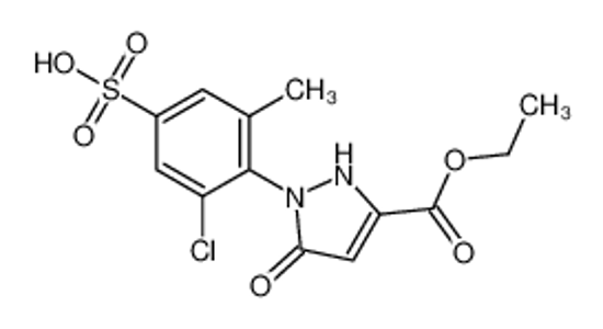 Picture of 1-(2-chloro-4-sulfo-6-methylphenyl)-5-pyrazolone-3-carboxylic acid ethyl ester