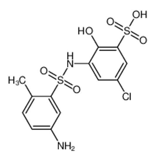 Picture of 3-[(5-amino-2-methylphenyl)sulfonylamino]-5-chloro-2-hydroxybenzenesulfonic acid