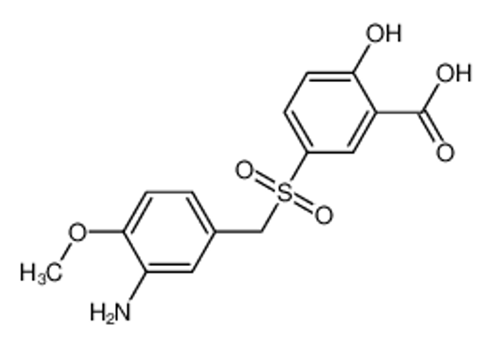 Picture of 5-[(3-amino-4-methoxyphenyl)methylsulfonyl]-2-hydroxybenzoic acid