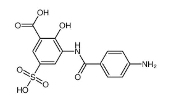 Picture of 3-[(4-aminobenzoyl)amino]-2-hydroxy-5-sulfobenzoic acid