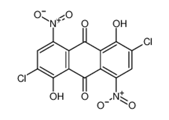 Picture of 2,6-dichloro-1,5-dihydroxy-4,8-dinitroanthracene-9,10-dione