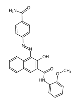 Picture of (4Z)-4-[(4-carbamoylphenyl)hydrazinylidene]-N-(2-methoxyphenyl)-3-oxonaphthalene-2-carboxamide