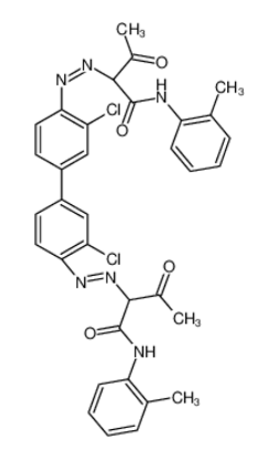 Picture of 2-[[2-chloro-4-[3-chloro-4-[[1-(2-methylanilino)-1,3-dioxobutan-2-yl]diazenyl]phenyl]phenyl]diazenyl]-N-(2-methylphenyl)-3-oxobutanamide