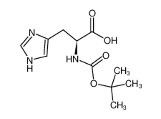 Picture of (2S)-3-(1H-imidazol-5-yl)-2-[(2-methylpropan-2-yl)oxycarbonylamino]propanoic acid
