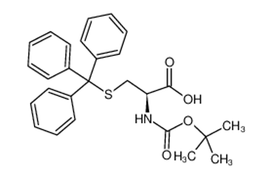 Picture of (2R)-2-[(2-methylpropan-2-yl)oxycarbonylamino]-3-tritylsulfanylpropanoic acid