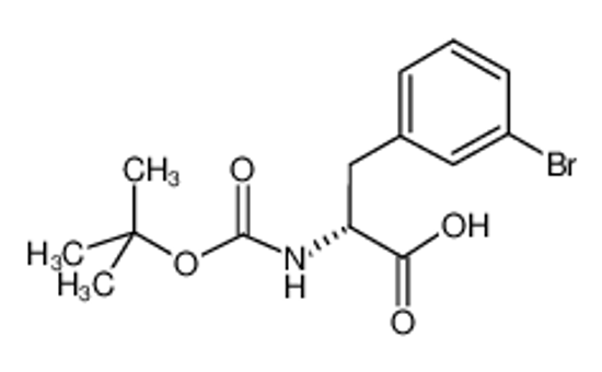 Picture of (2R)-3-(3-bromophenyl)-2-[(2-methylpropan-2-yl)oxycarbonylamino]propanoic acid