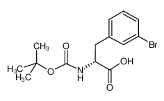 Изображение (2R)-3-(3-bromophenyl)-2-[(2-methylpropan-2-yl)oxycarbonylamino]propanoic acid