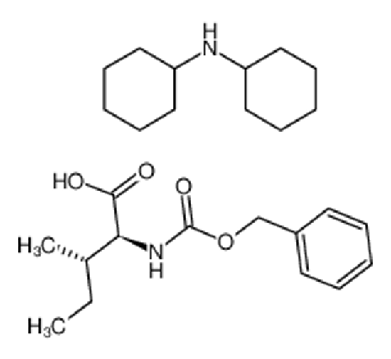 Picture of N-cyclohexylcyclohexanamine,(2S,3S)-3-methyl-2-(phenylmethoxycarbonylamino)pentanoic acid