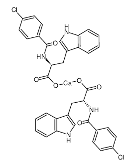 Picture of calcium,(2S)-2-[(4-chlorobenzoyl)amino]-3-(1H-indol-3-yl)propanoate