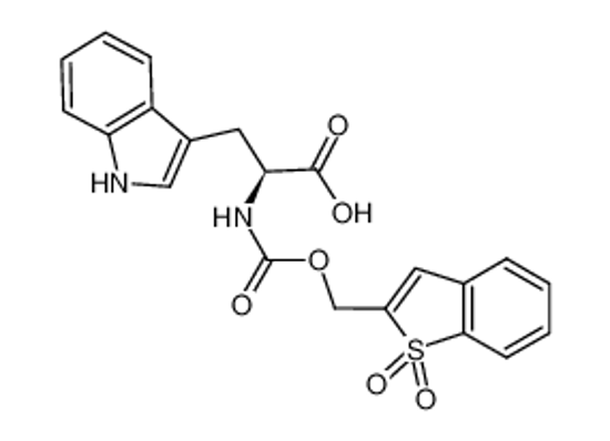 Picture of (2S)-2-[(1,1-dioxo-1-benzothiophen-2-yl)methoxycarbonylamino]-3-(1H-indol-3-yl)propanoic acid