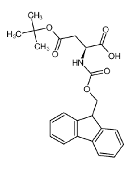 Picture of (3S)-3-(9H-fluoren-9-ylmethoxycarbonylamino)-4-[(2-methylpropan-2-yl)oxy]-4-oxobutanoic acid