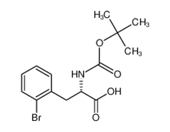 Picture of (2S)-3-(2-bromophenyl)-2-[(2-methylpropan-2-yl)oxycarbonylamino]propanoic acid