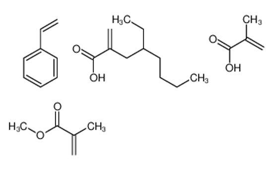 Picture of 4-ethyl-2-methylideneoctanoic acid,methyl 2-methylprop-2-enoate,2-methylprop-2-enoic acid,styrene