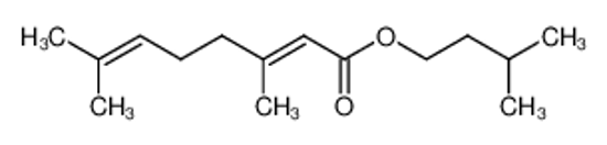 Picture of 3-methylbutyl (2E)-3,7-dimethylocta-2,6-dienoate