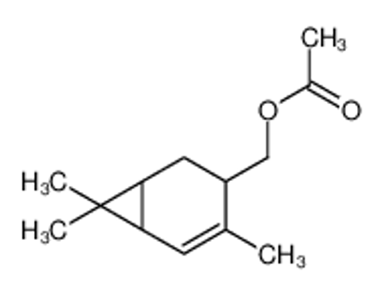 Picture of (4,7,7-trimethyl-3-bicyclo[4.1.0]hept-4-enyl)methyl acetate