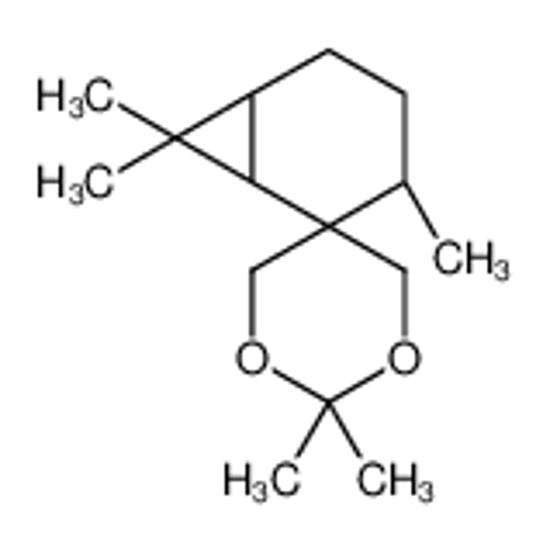 Изображение (1'S,4'S,6'R)-2,2,4',7',7'-pentamethylspiro[1,3-dioxane-5,5'-bicyclo[4.1.0]heptane]