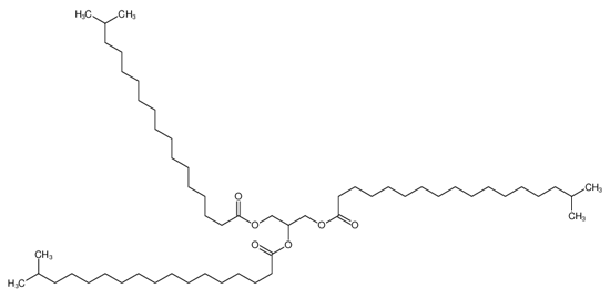 Picture of 2,3-bis(16-methylheptadecanoyloxy)propyl 16-methylheptadecanoate