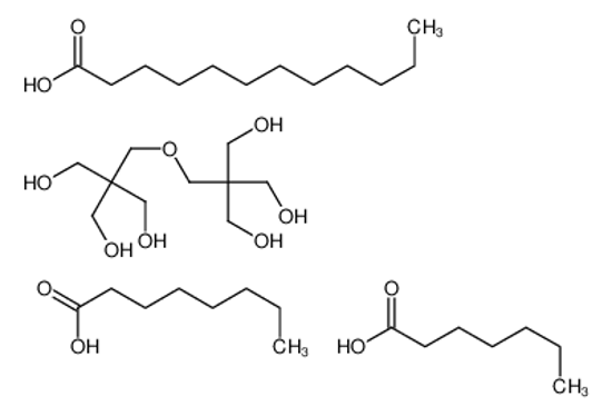 Picture of dodecanoic acid,heptanoic acid,2-[[3-hydroxy-2,2-bis(hydroxymethyl)propoxy]methyl]-2-(hydroxymethyl)propane-1,3-diol,octanoic acid